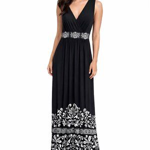 NWT Soma Black and White Floral Maxi Dress M